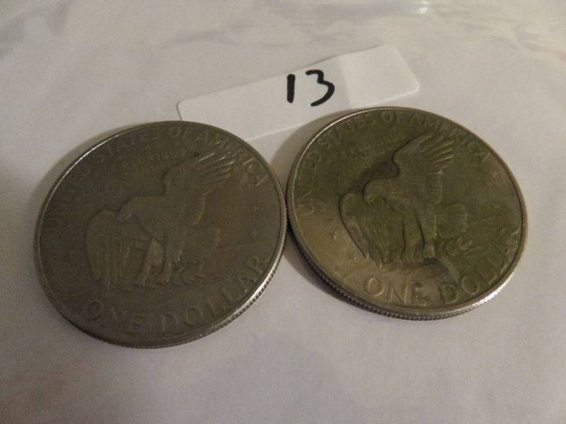 Lot of (2) Eisenhower Dollar Coins