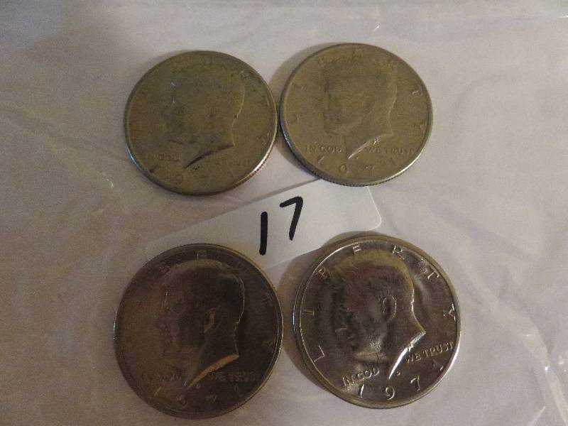 Lot of (4) Kennedy Half Dollars