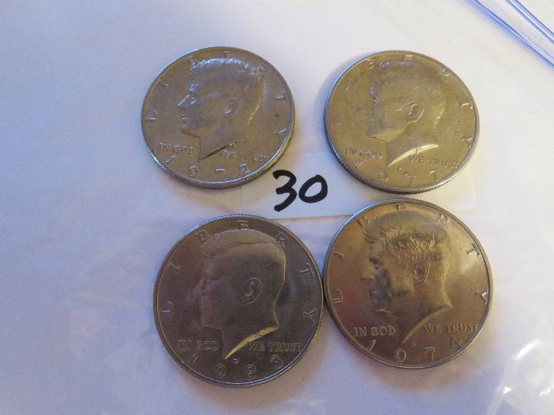 Lot of (4)Kennedy Half Dollars