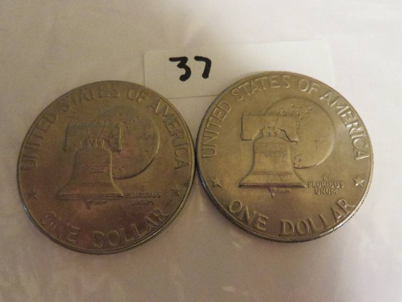 Lot of (2) Eisenhower Dollar Coins