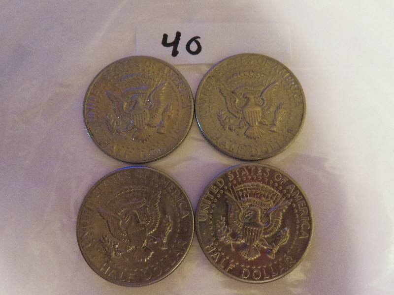Lot of (4) Kennedy Half Dollars