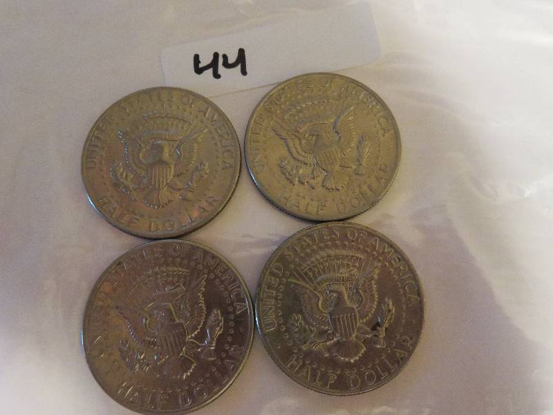 Lot of (4) Kennedy Half Dollars