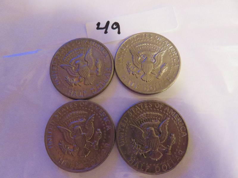 Lot of (4) Kennedy Half Dollars