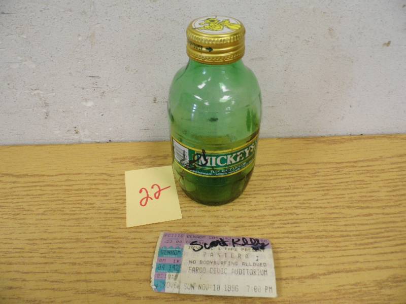 Ticket & Mickeys Bottle - SIGNED