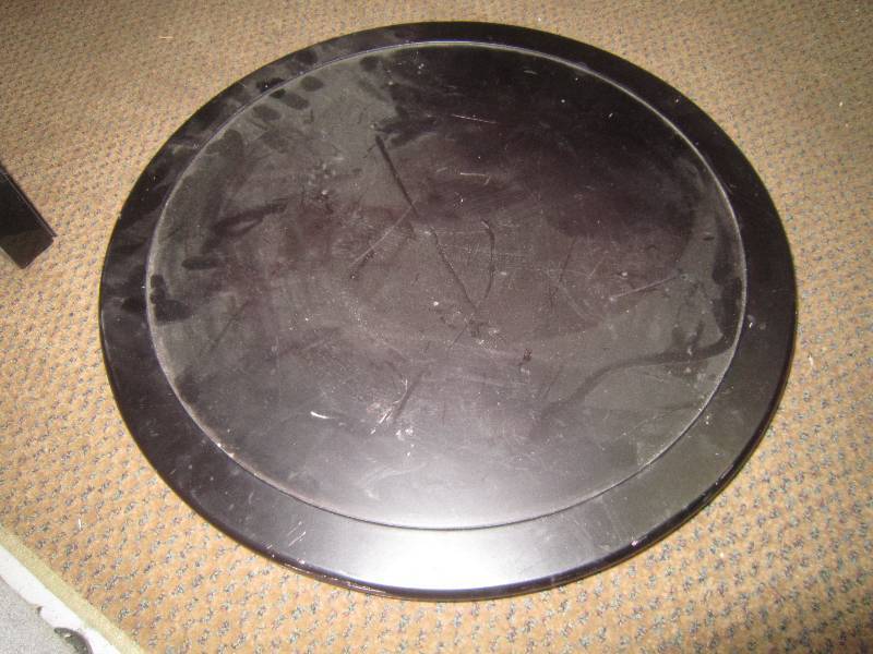 BLACK WOOD LAZY SUSAN