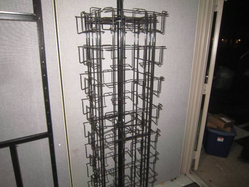 BLACK METAL CARD RACK HOLDS 72 CARDS