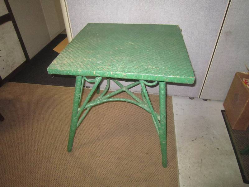 GREEN PATIO TABLE