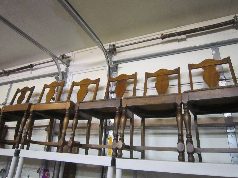 6 WALNUT CHAIRS