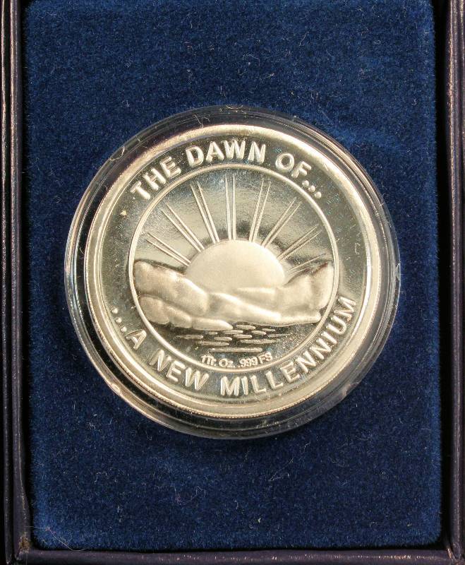 1 TROY OZ. .999 FINE SILVER EAGLE TYPE IN AIRTITE HOLDER