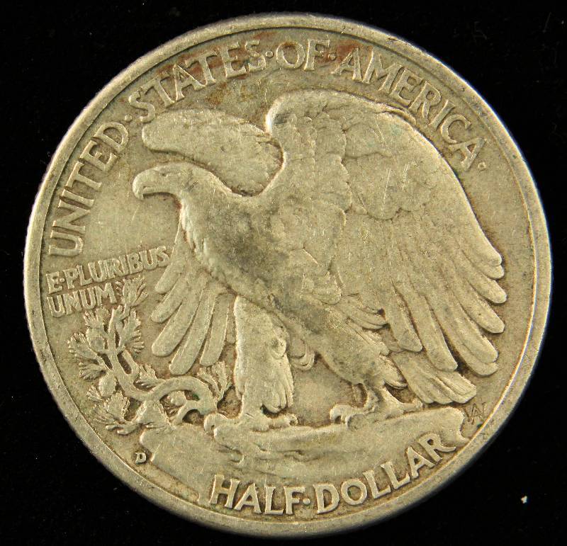 1939-D WALKING LIBERTY SILVER HALF DOLLAR