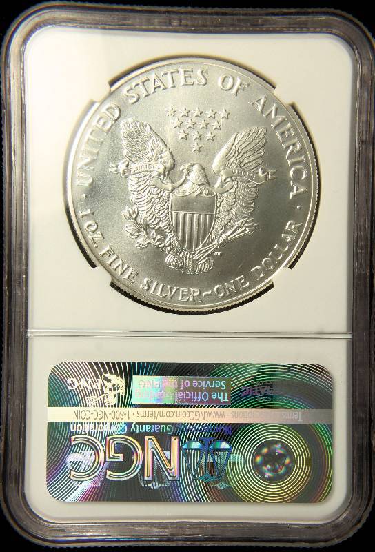 1991 AMERICAN SILVER EAGLE 1 TROY OZ. .999 FINE SILVER DOLLAR MS69 NGC