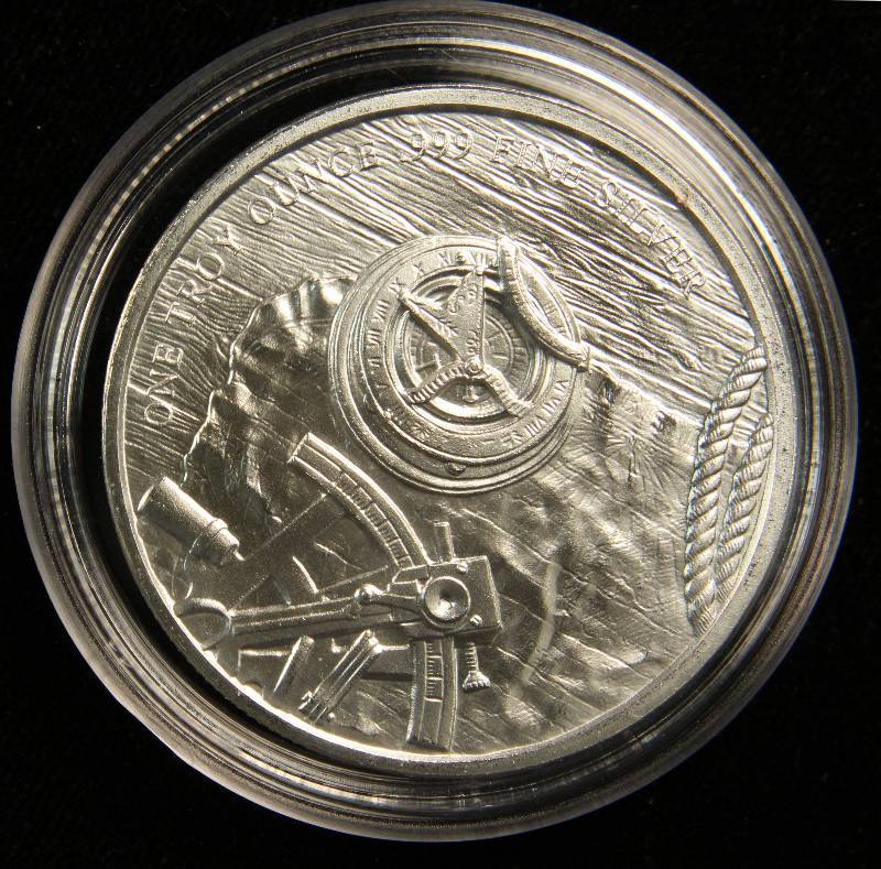 1 TROY Oz. .999 FINE SILVER ROUND PROSPECTOR IN AIRTITE CAPSULE