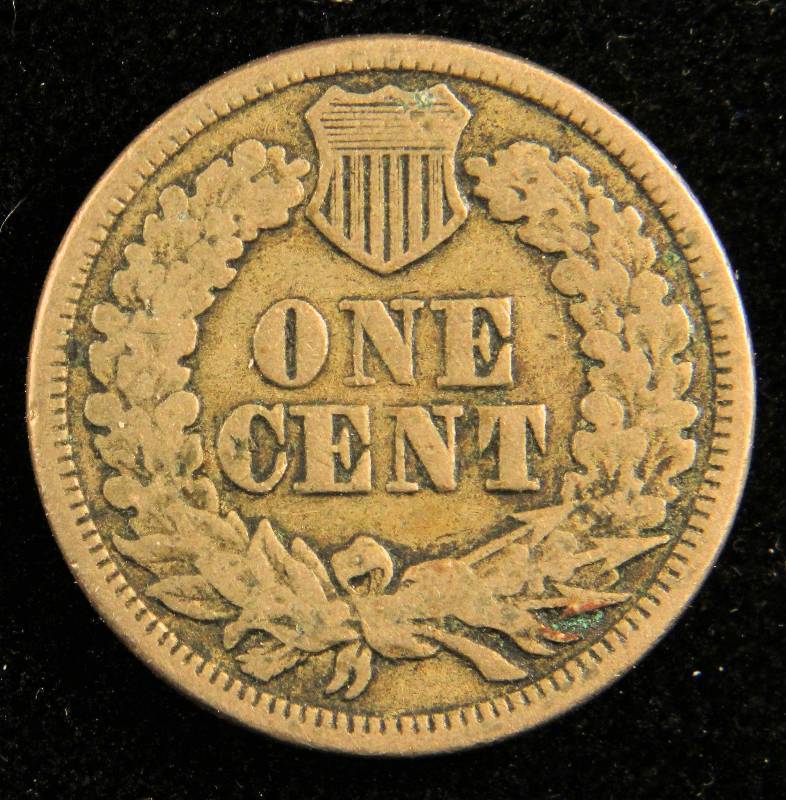 1863 COPPER NICKEL INDIAN HEAD CENT VG