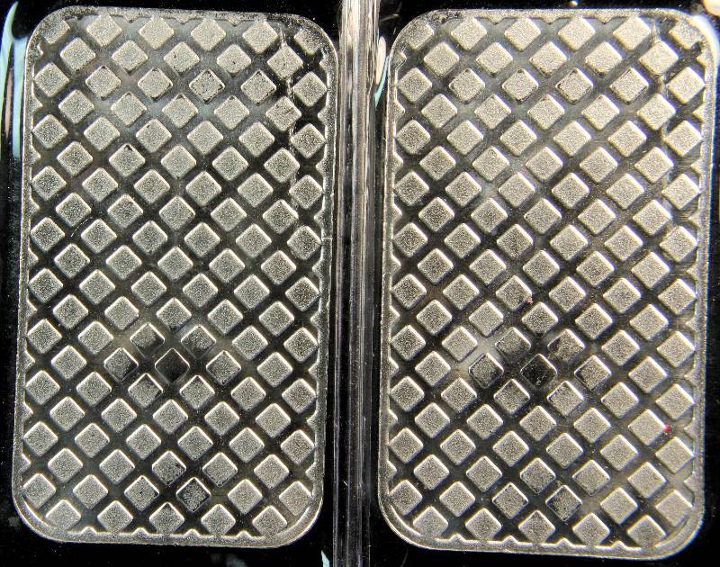 GROUP OF 2 - 1 TROY OZ. .999 FINE SILVER BAR WALKING LIBERTY DESIGN