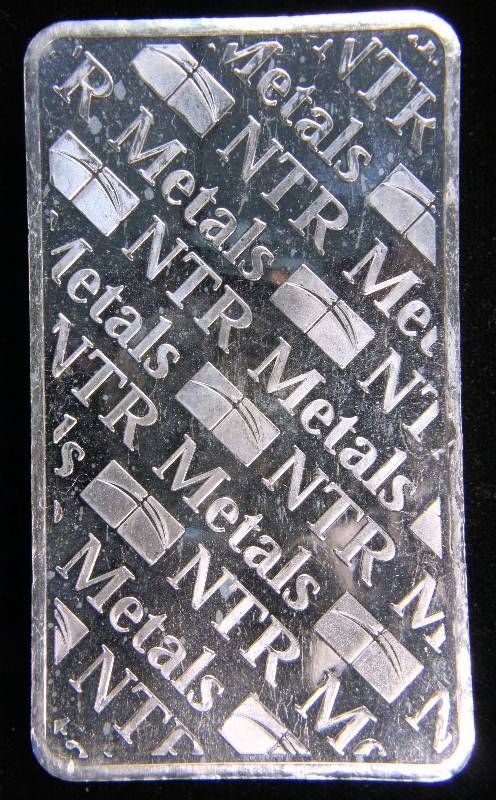 10 TROY Oz. .999 FINE SILVER BAR NTR METALS