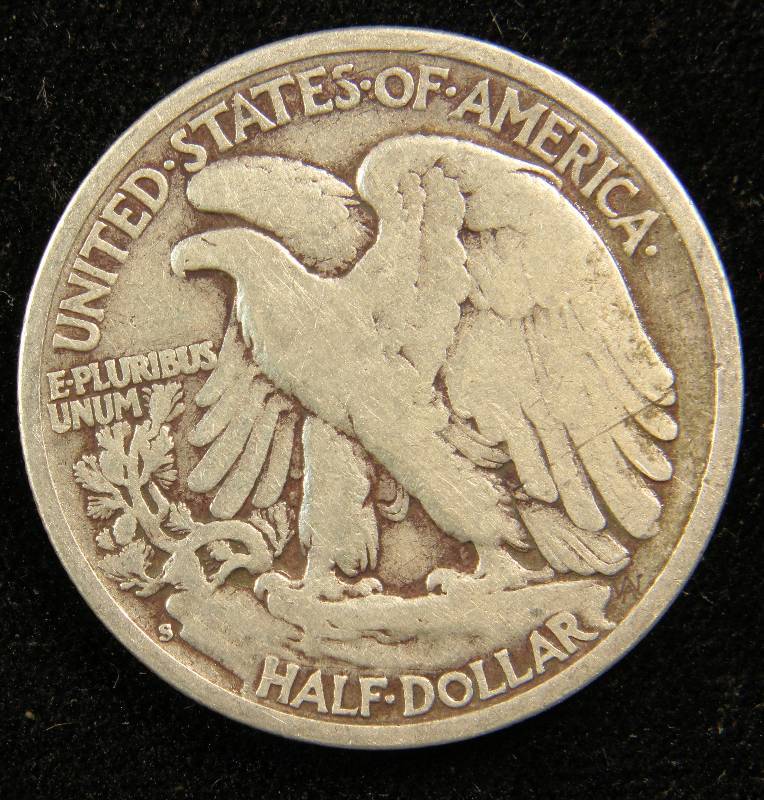 1942-S WALKING LIBERTY SILVER HALF DOLLAR