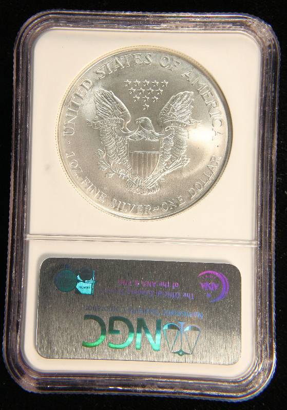 2001 AMERICAN SILVER EAGLE .999 FINE SILVER 1 TROY Oz. MS69 NGC