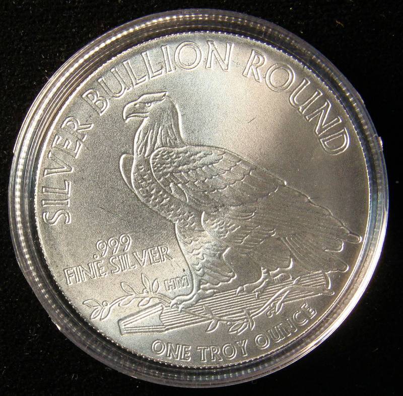 1 TROY OZ. .999 FINE SILVER INCUSE INDIAN DESIGN IN AIRTITE HOLDER