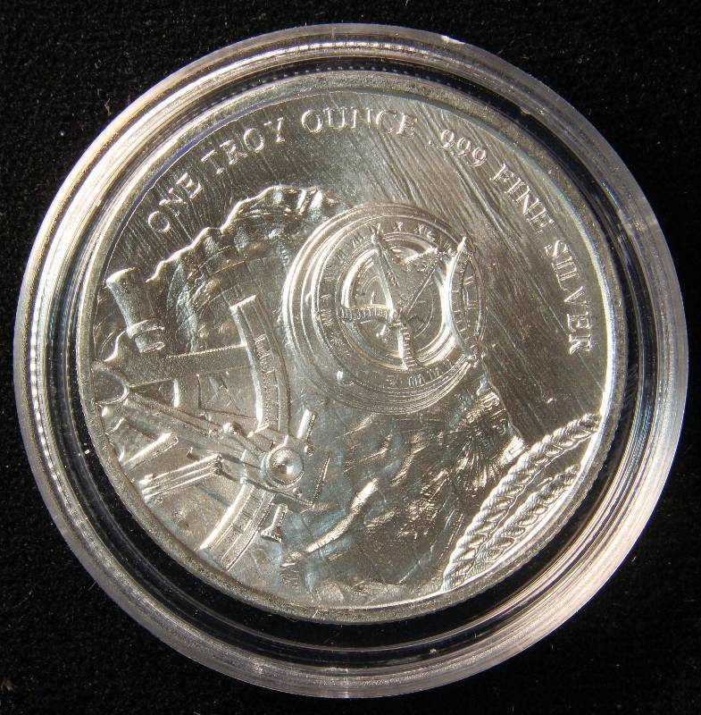 1 TROY Oz. .999 FINE SILVER ROUND PROSPECTOR IN AIRTITE CAPSULE