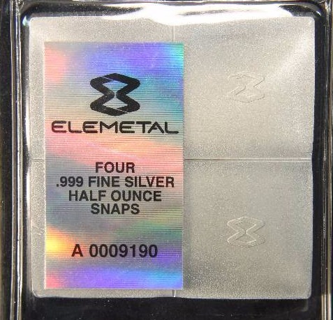 2 TROY Oz. .999 FINE SILVER SNAP BULLION (4 X 12 OZ.)