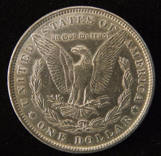 1882 MORGAN SILVER DOLLAR AU DETAILS CLEANED