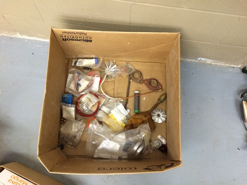 Assorted lot of HVAC controls, relays, contactors, boards, ignition parts, inducer fan motor, Tstats, bases  other misc