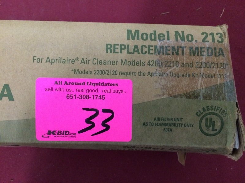 Aprilaire air cleaner filter media # 213  new, never used