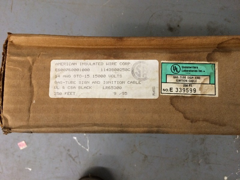 Approx. 200 ft of G89-827 Black Cabling    W-3624-250
