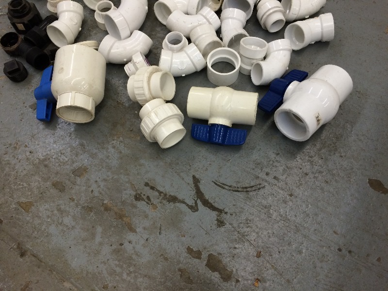 Assorted 1 12 - 4 PVC Fittings  Valves