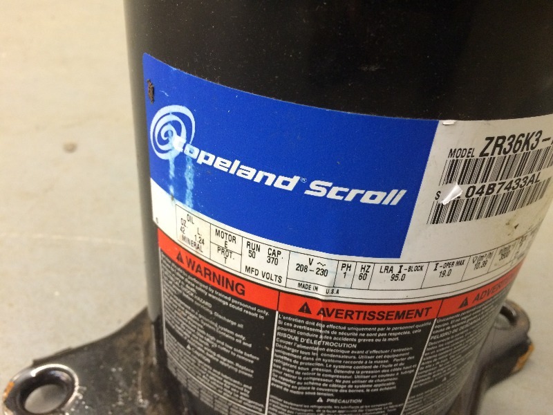 Copeland Scroll Compressor - view all pictures for details