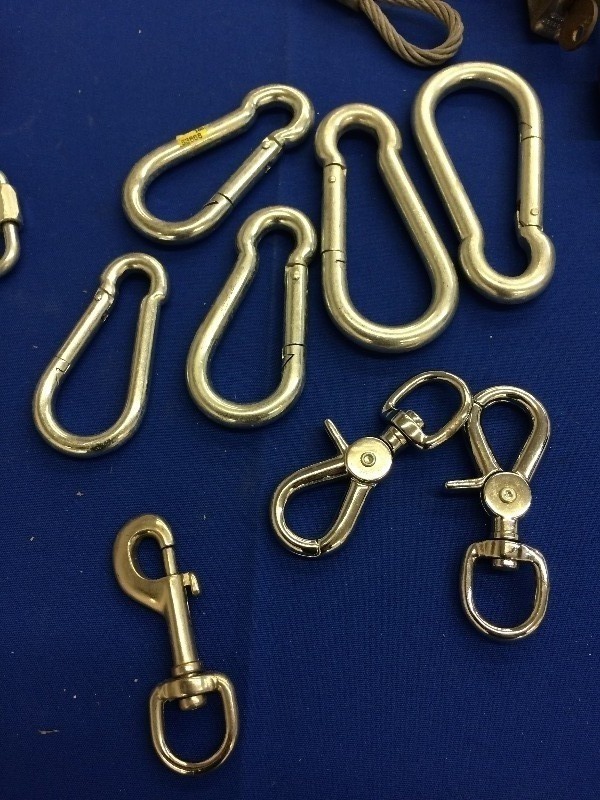 Assorted locks with keys, hooks, pins  cables