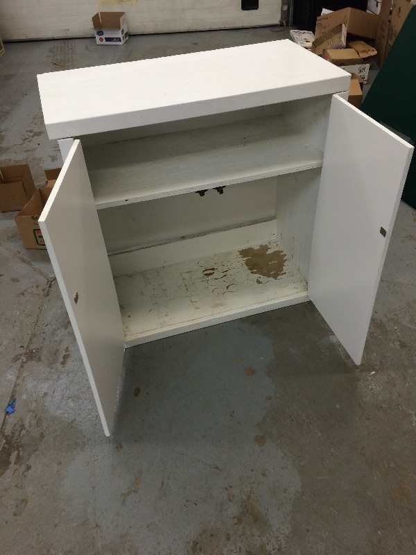 Cabinet  Custom Made   Measures 34.5 wide x 17 deep x 35 high