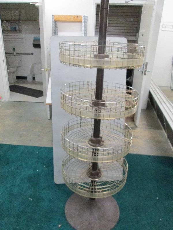 4 tiered round display rack , secti...