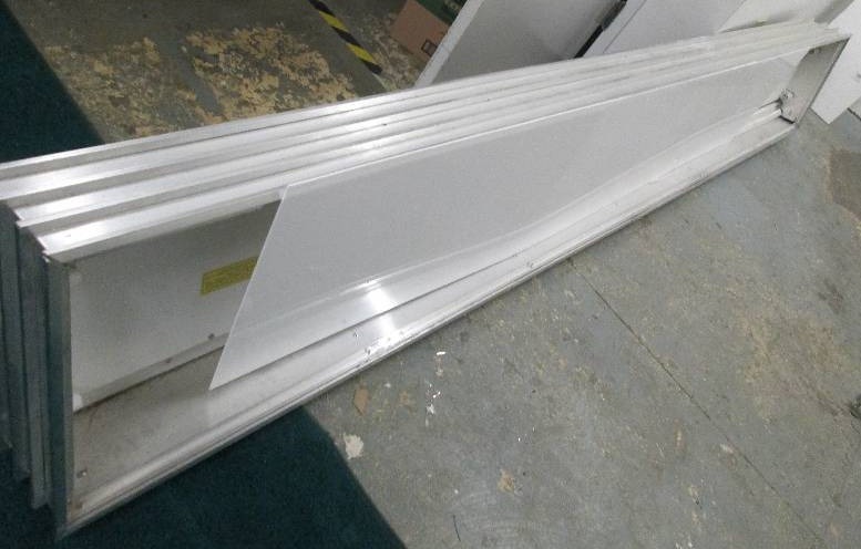 Lighted display sign frame, 11 feet...