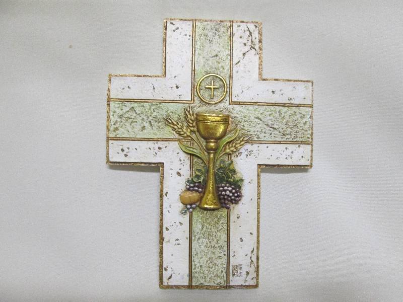 1st Communion Cross 7 inch NIB...