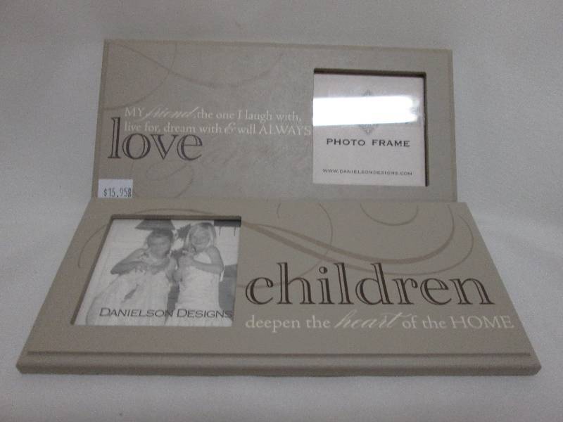 Lot of 2 grey themed frames 3 14 i...
