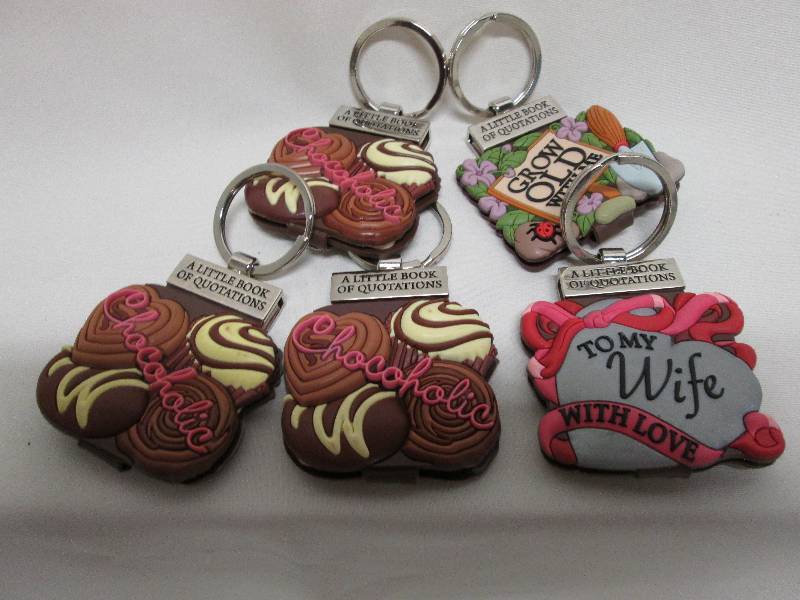 Lot of 5 assorted key chains...