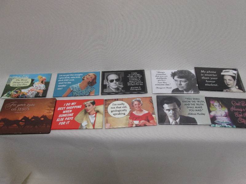 Lot of 10 assorted magnets...