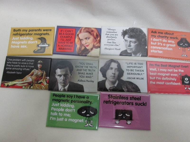 Lot of 10 assorted magnets...