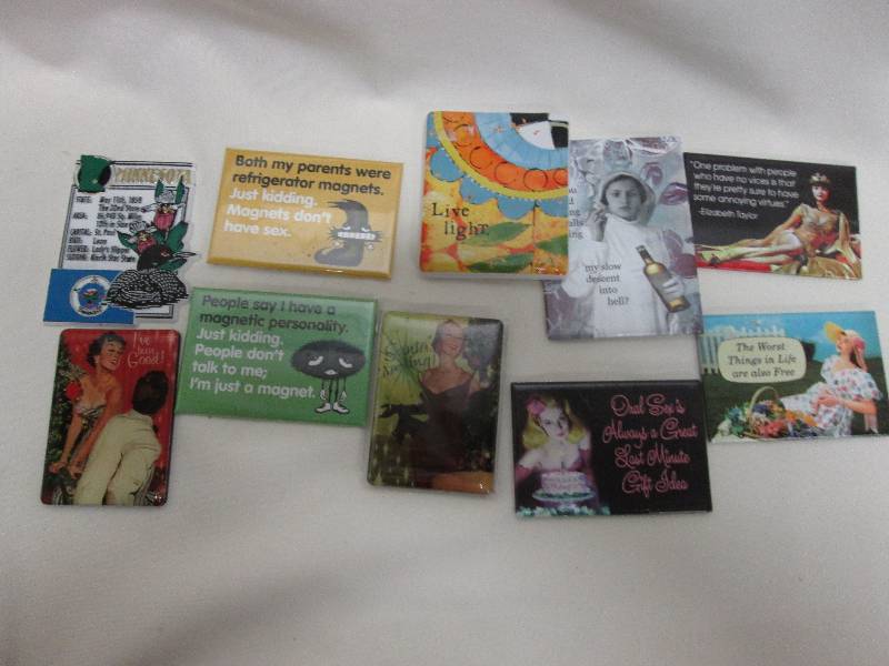 Lot of 10 assorted magnets...