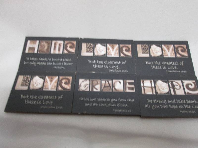 Lot of 6 small inspirational tiles...