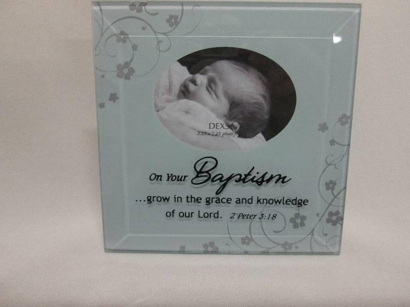 Photo frame Baptism themed 5 inch g...