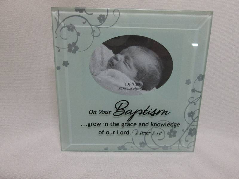 Photo frame Baptism themed 5 inch g...