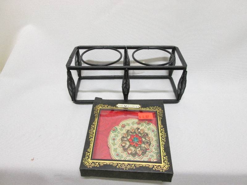 Decorative magnet, metal candle hol...