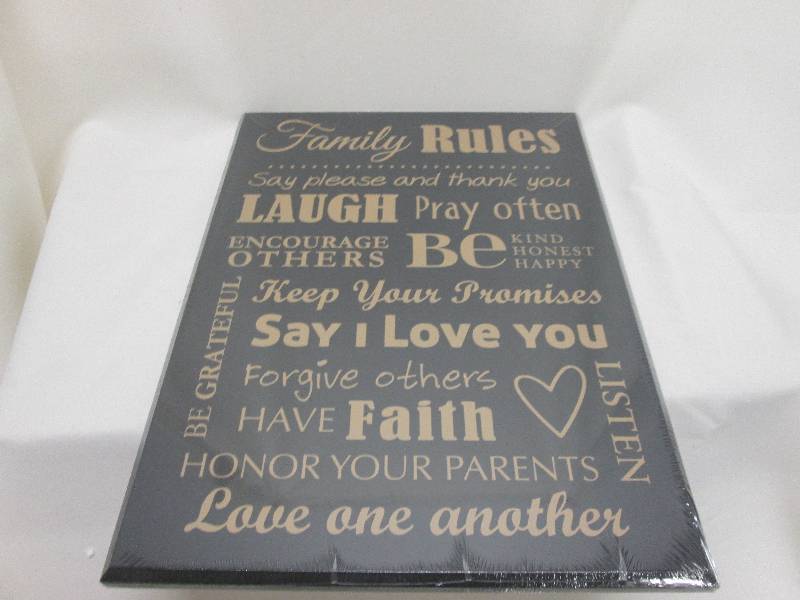 Family Rules plaque 15 12 x 11 12...