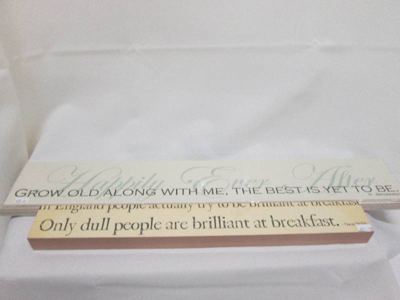 Lot of 2 Inspirational sayings long...