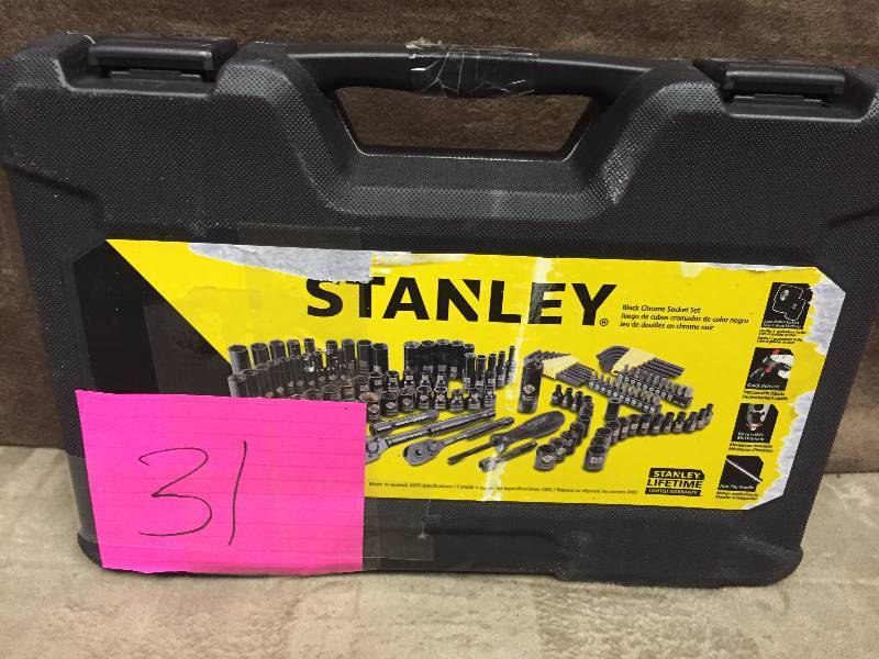Stanley 123-Piece Black Chrome Socket Set NEW