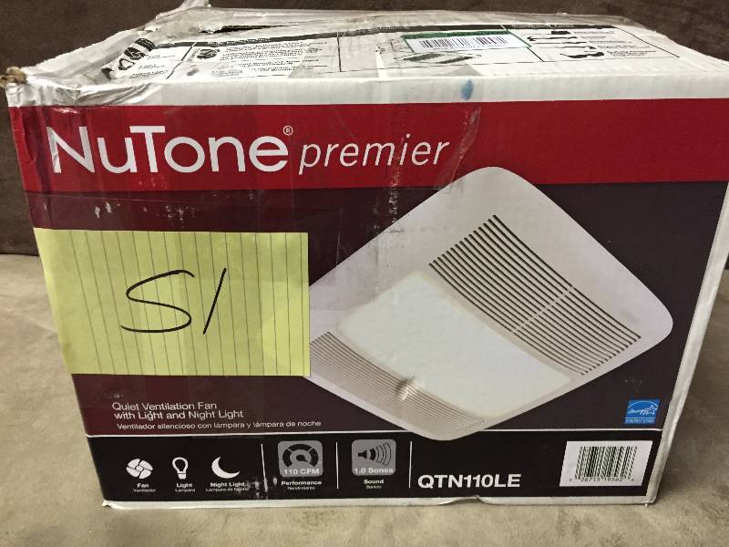 QT Series Very Quiet 110 CFM Ceiling Exhaust Bath Fan with Light and Night Light, ENERGY STAR Qualified