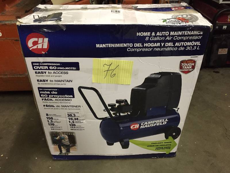 Campbell House 20 gallon oiless compressor