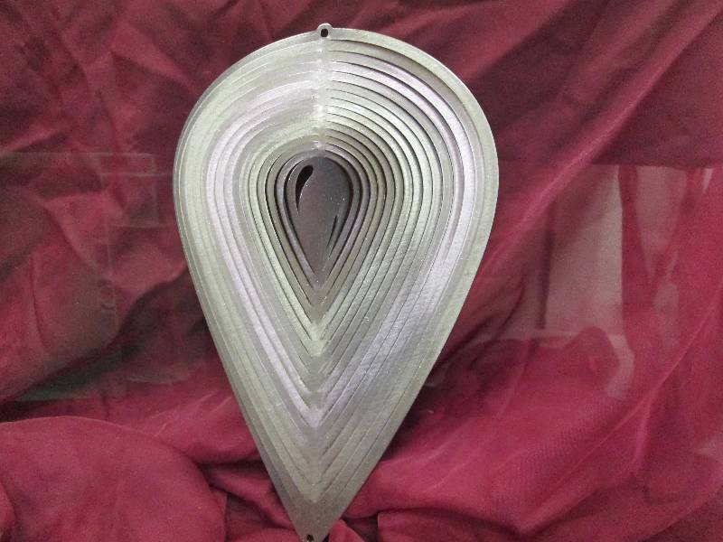 Silver Large Heart Wind Spinner...